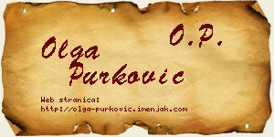 Olga Purković vizit kartica